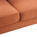 Cosmo 80" Fabric Sofa with Tufted Back Cushions - Orange | Sofa Cosmo de 80 po en tissu avec coussins de dossier capitonnés - orangé