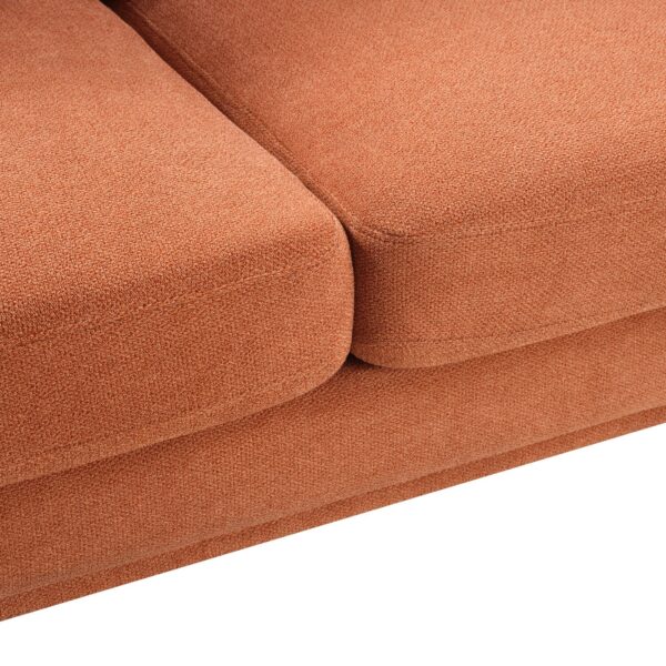 Cosmo 80" Fabric Sofa with Tufted Back Cushions - Orange | Sofa Cosmo de 80 po en tissu avec coussins de dossier capitonnés - orangé - Image 5