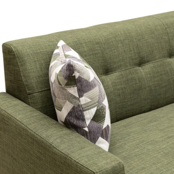 Kort & Co. Freeman 80” Linen-Look Fabric Condo Size Sofa with Wood Legs - Avocado Green | Sofa Freeman de Kort & Co. de 80 po de format condo en tissu d’apparence lin avec base et pattes en bois - vert avocat - Image 7