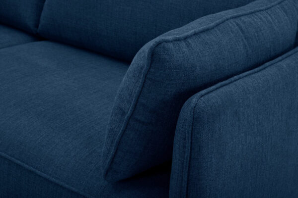 Cindy Crawford Home Gena 78.7" Linen-Look Fabric Condo Size Sofa with Removable Back Cushions - Midnight Blue | Sofa Gena de Cindy Crawford Home de 78,7 po de format condo en tissu d’apparence lin avec coussins de dossier amovibles - bleu minuit - Image 6