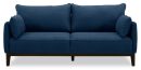 Cindy Crawford Home Gena 78.7" Linen-Look Fabric Condo Size Sofa with Removable Back Cushions - Midnight Blue | Sofa Gena de Cindy Crawford Home de 78,7 po de format condo en tissu d’apparence lin avec coussins de dossier amovibles - bleu minuit