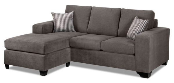 Fava Chaise Sofa - Grey - Image 4