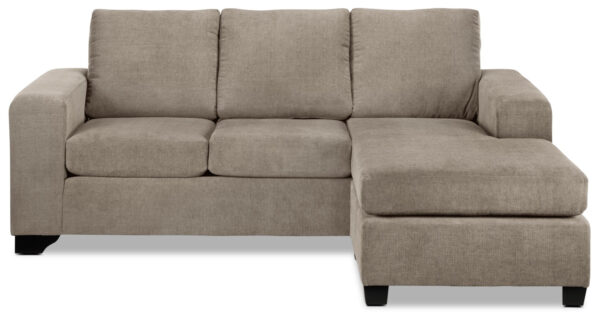 Fava Chaise Sofa - Pewter - Image 4