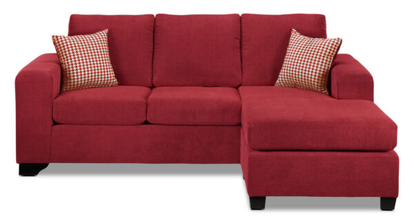 Fava Chaise Sofa - Red - Image 2